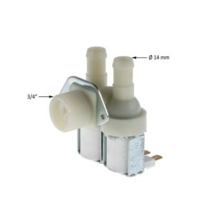 Βαλβίδα Πλυντηρίου Διπλή Κάθετη Φ14mm UNIVERSAL/BOSCH