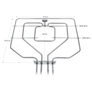 Άνω Αντίσταση - Γκριλ Φούρνου BOSCH/SIEMENS 1000+1700W EGO