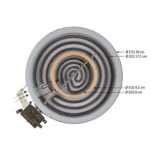 Εστία Κεραμική EGO Φ200/95mm-1700/400 Watt (Διπλή)