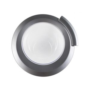 Πόρτα (Ασημί) Πλυντηρίου Ρούχων τύπου Bosch/Siemens (Κομπλέ)