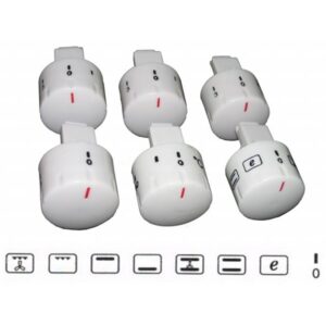 Κουμπιά Κουζίνας ELCO POP Λευκά Μικρά Σετ