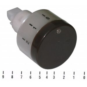 Κουμπί Εστίας PITSOS 0-9 Καφέ