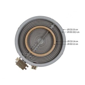 Εστία Κεραμική EGO Φ230/140mm-2200/750 Watt (Διπλή)