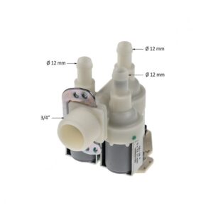Βαλβίδα Τριπλή 90° Πλυντηρίου Ρούχων συμβατή για Miele με 2 Πηνία 110V & 1 Πηνίο 220V