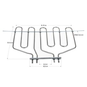 Αντίσταση Ψηστιέρας (BBQ) DELONGHI 1000 + 1450 Watt